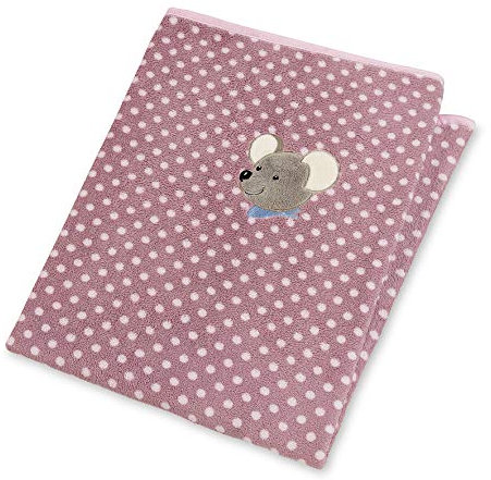 Sterntaler Plüschdecke Maus Mabel, Alter: Für Babys ab der Geburt, 75 x 100 cm, Rosa/Mehrfarbig