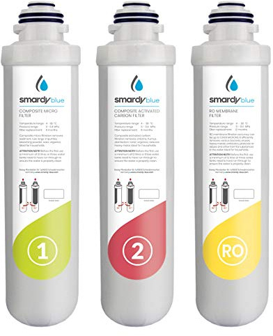 smardy blue 3in1 Ersatzfilter Set für Osmoseanlage zagora, 12 Monate | Jahres-Set mit Sediment-, Aktivkohle- und Nachfilter für zuverlässige Filterleistung der Osmoseanlage