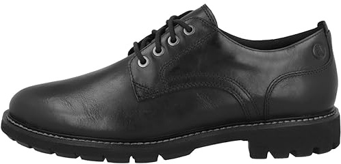 Clarks Batcombe Tie Mens Black Leather, 9