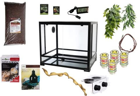 ReptiZoo Komplettset: Für Kronengeckos (60x45x90cm) Terrarium OHNE! Terrarium