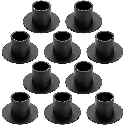 ZENFUN Set Mit 10 Konischen Kerzenhaltern Aus Eisen, Mattschwarze Tisch Kerzenständer für Wohnkultur, Party, Hochzeit, Jubiläum