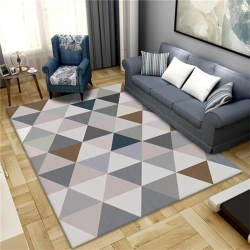 RUGMRZ Teppich Waschbar Moderne Geometrie Teppich kinderzimmer Teppich auslegeware Teppich küche100X160cm