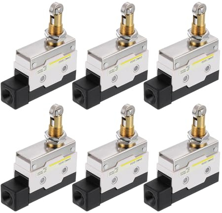 sourcing map Limit Switch Roller Plunger DCMC-5020 Mount 1NC+1NO 3D Printer Door Switch Metal Momentary Switch 6 Pcs