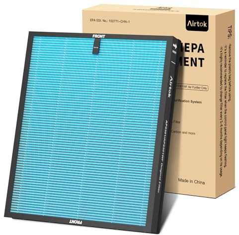 Airtok AP2301 Genuine Air Purifier Activated Carbon Filter, High-efficiency HEPA Filter Replacement Filter for AP2301 Air Purifer, Enhanced Version