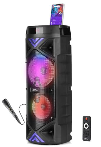 media-tech Enceinte Portable, karaoké, Bluetooth 5.0, 1400W, MT3182