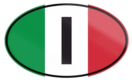 Adesivo per paesi, ovale, 14,5 cm x 9,5 cm, resistente ai raggi UV e ai graffi