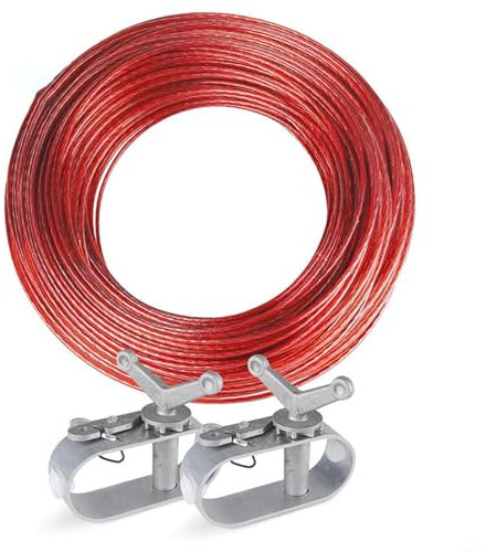 HOHOVYVY Drahtseil Spanner,Spannschloss,100 Zoll + 2 Drahtspanner Poolabdeckung Befestigungsset Sichert Den Pool