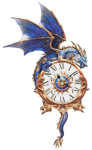 KaayeeWood Blue Dragon Clock Model Kits,3D Holzpuzzle für Erwachsene,Einzigartige Tierform 3D Holzpuzzle,Heimdekoration Geburtstagsgeschenk für Erwachsene und Jugendliche (16.4 * 9.5in)