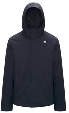 K-Way Giacca Invernale da Uomo Marchio, Modello Jacko Twill Marmotta K8133DW, Blu Realizzato in Sintetico. Tg L
