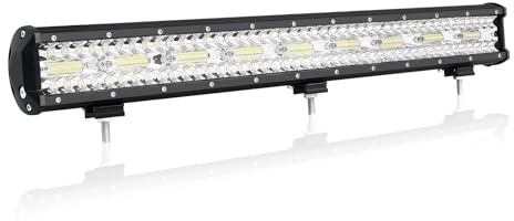 Willpower 65 cm 26 tum 540 W LED-stång 4 x 4, LED-ramp 12 V 24 V vattentät dimljus ljus lampa för offroad bil lastbil traktor fyrhjuling fordon båt, 6 000 K, vit