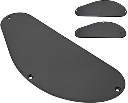 TOGEVAL 3stücke Teiliges Bassgitarren-backplate Schwarze Einlagige Kunststoff-abdeckung Passgenaues Gitarrenzubehör Zur Reparatur Und Schutz Des Rückwandbereichs Verbessert Klangqualität b