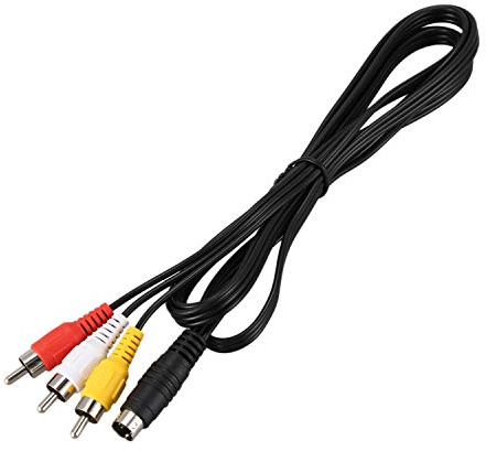 KEALLANS 1.5M 4.9ft 3 Male to 4 Pin S-Video Male TV PC Conversion Cable