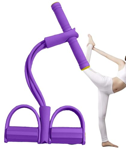 Banda di resistenza con manico, a 6 tubo a pedale di resistenza a fascia elastica a pressione di yoga, corda di sit-up per attrezzatura per il fitness elastico per gambe delle spalle delle braccia