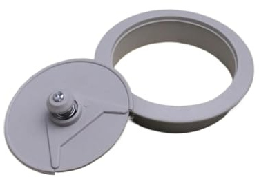 Pasacables de escritorio de metal, Lote de 10 pasacables for mesa escritorio computadora 60 mm, 53 y 50, puerto cable tapa orificio(Grey,60mm)