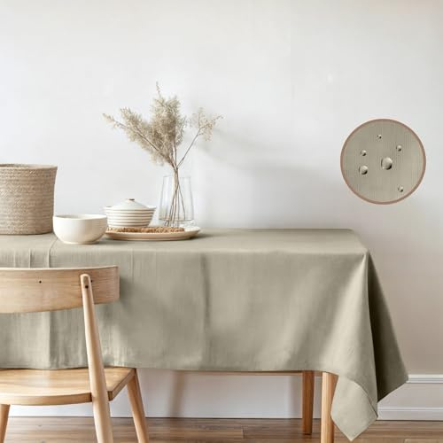 Il Tuo Artigiano Design Tovaglia Antimacchia da Tavola - Tovaglia Idrorepellente per interni ed esterni per tavola - Made in Italy (Tortora, 120x120 cm)