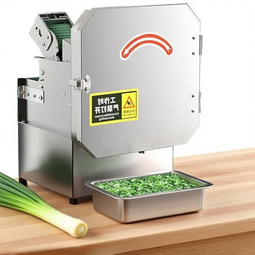 Cortador De Verduras Comercial Eléctrico 300W, Picadora De Cebollas Profesional 150-300kg/h, Grosor Ajustable 1.5-35mm, Máquina Inoxidable Para Restaurante Y Catering