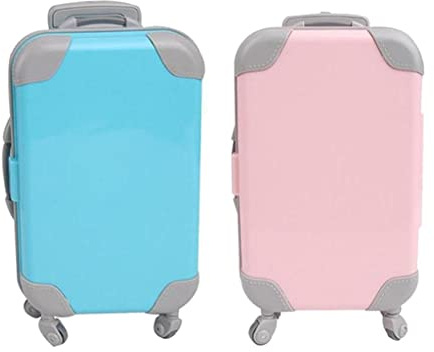 2X Niedlicher Puppenkoffer Aus, Reisesimulation für 43 cm Große Puppen, Geschenk Accessoires