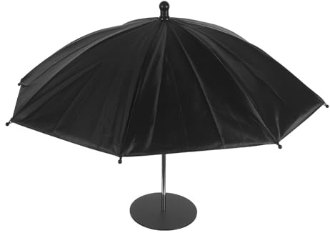 ibasenice Sombrilla Mini para Mesa con Protección UV y Estructura de Hierro Estable, Adecuado para Piscina y Bebidas, Tamaño 50x50x39 Cm Color Negro