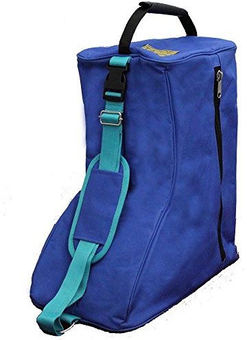Tahoe Tack Triple Layer Padded Western Boot Carry Bag, Royal Blue/Turquoise Trim