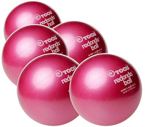 Togu 5 x Redondo Ball Pilates Ball Gymanstik Yoga Fitness Therapie 26cm rot