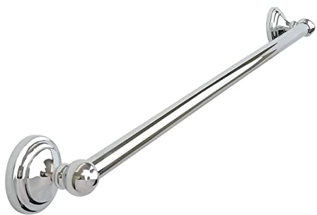 60cm Single Towel Rail Rack Holder Bar Wall Mounted Bathroom Kitchen Chrome Polish