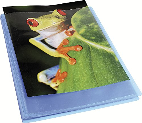 Exacompta - Ref. 5762E - 1 Kreacover Chromaline dokumentmapp - 60 släta kristallklara fickor - 120 vyer - för A4 - storlek 24 x 32 cm - halvstyvt polyproomslag - färg blå