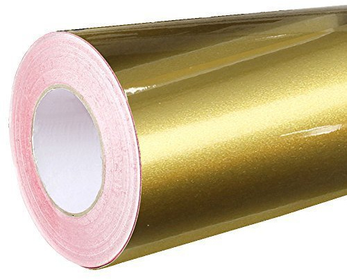 Rapid Teck® 4,75€/m² Glanz Folie - 091 Gold - Klebefolie - 5m x 63cm - Folie Selbstklebend - Plotterfolie - Auch als Moebelfolie