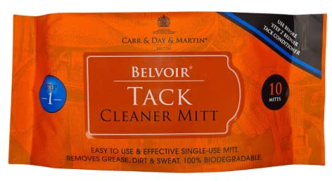 Carr & Day & Martin BELVOIR TACK CLEANING MITTS | 10 Stück | Lederreinigungs-Handschuhe zur Pflege von Sattelzeug | 100% biologisch abbaubar | Ohne zusätzliches Wasser nutzbar