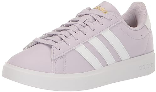 Adidas Womens Grant Court 2.0 Silver Dawn/White/Gold Metallic 8