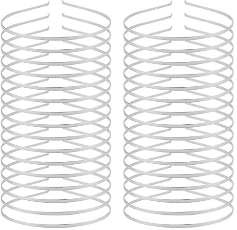 Confezione da 30 fasce per capelli in metallo da 3 mm, colore argento, tinta unita, sottili, sottili, con base metallica, per fai da te, accessori per capelli da donna