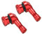 JNNJ 2 Pcs De Vástago De Válvula De Neumático De 90 Grados, Válvula Angular para Motocicleta Aluminio, Universal Motocicleta Ruedas De Aluminio Vástago De Válvula De Neumático Tapas 11.3mm(Rojo)