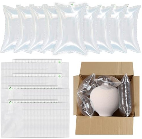 YSOOUA 100 Stück Luftpolsterkissen Luftkissen Füllmaterial Paket 10 x 20cm Lufttaschen Polstermaterial Luftpolster für Transportverpackungen, Stoßfest für Keine Öffnungsfülung