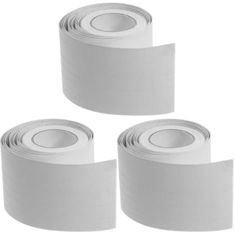 HOMSFOU 3rollen Pvc-sockelleiste Selbstklebend Flexible Fußleistenabdeckung Wandaufkleber Abziehbar Für Eckverkleidung Innen Und Außenbereich Geeignet