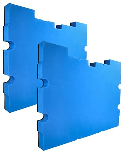 vhbw 2x Hard Foam Insert compatible with Dewalt TSTAK IV DWST1-70706, TSTAK III DWST1-70705 Toolbox - rigid foam, 30 mm Blue, 30 mm