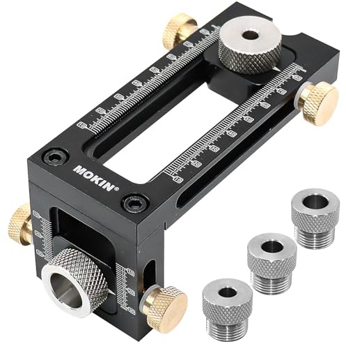 Drill Guide Dowel Hole Jig Woodworking Tool 2in1 Multifunctional Screw Hole Drilling Guide for Standing and Horizontal Plates