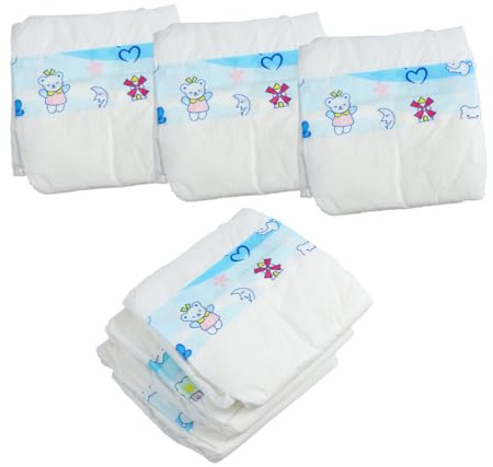 Alasum Doll Diapers Accessories Nappies 6pcs Small Mini Doll Dressing Reusable Fits Little Diapers