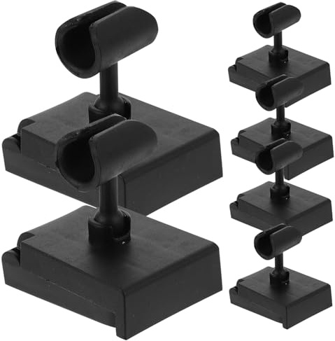 WHAMVOX 6 piezas Soporte de Micrófono Ajustable Plástico Base Multifuncional Pinza para Mesa Compatible con Micrófonos Móviles