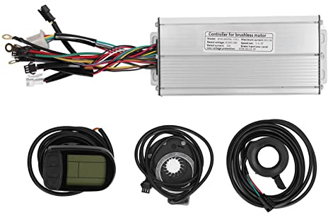 SYUULCOI for Electric Bike Motor Kit, Complete Set with LCD5 Meter, Accelerator Dial, Power Assist Sensor Wiring, Heat Dissipation Controller for DIY Modification