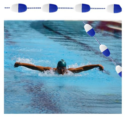 Professional Swimming Pool Lane Divider Rope with Buoy Line and Safety Hook System for Competition and Family Practice