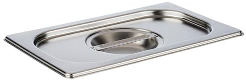 APS 81495 GN 1/4 coperchio senza incavo per cucchiaio, acciaio inossidabile, dimensioni 160 x 265 mm/altezza 30 mm
