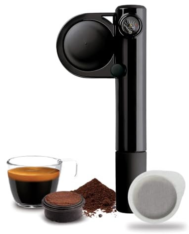 Handpresso Pump | Macchina caffè espresso portatile robusta e compatta | mini espresso mobil per cialde ESE o caffè macinato nero | Macchina caffè da viaggio | Operazione Manuale | 50ml (max)