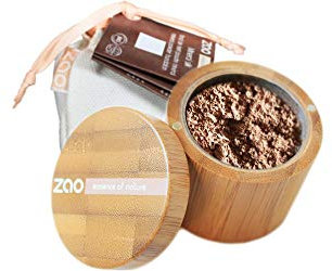 Zao Organic Makeup - Fondazione cipria in polvere minerale Silk caffè Beige 505-0,53 oz.