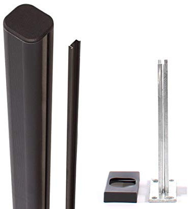 bambus-discount.com WPC staket, system stolskruvar 7,3 x 6,6 x 192,5 cm – synskydd, synskyddselement, synskyddsvägg, vindskydd, synskyddsstänger