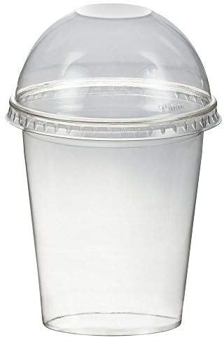 Smoothie Becher Dessertbecher + Kugeldeckel Ø 95 mm, PET, glasklar, 150 Stück