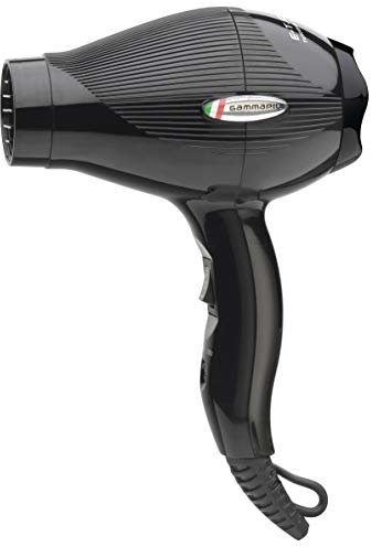 GAMMAPIU' Sèche-Cheveux Professionnel E-T.C Mini, Idéal pour les Voyages, Diffuseur, Concentrateur, Léger et Compact, Materiel Coiffure, Silencieux, Puissant, Séchoir, 2 Vitesses, W 1000-1200