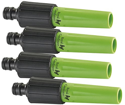 Royal Gardineer Schlauchspritze: 4er-Set Regulier-Spritzdüsen für Gartenschläuche m. Klicksystem (Gartenspritze, Gartenschlauch Düse, Bewässerung)