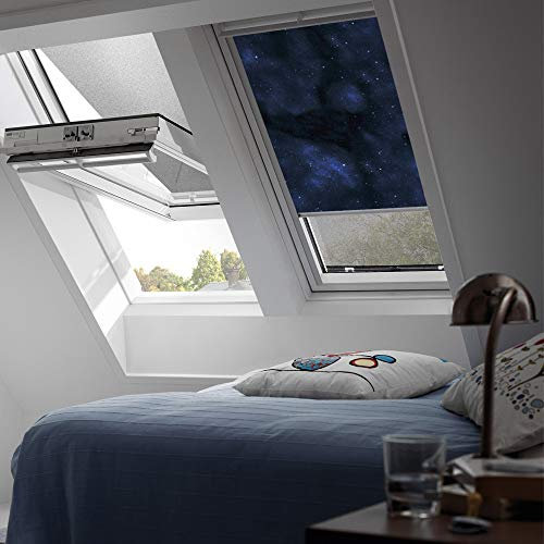 VELUX Original Verdunkelungsrollo Rollo für GGL, GHL, GTL, GPL, GGU, GHU, GTU, GPU/MK10/Stofffarbe Disney 4653/Universum/DKL MK10 4653S