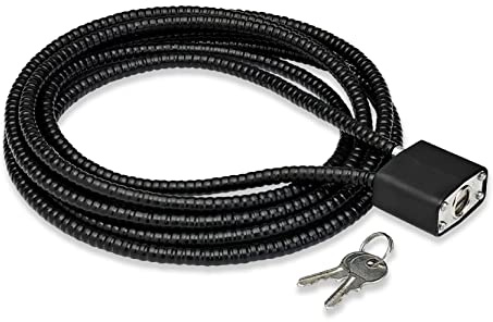 SnapSafe 10 Foot Cable Padlock, 75282 - PVC Coated Steel Cable Lock with 2 Keys - Secure Multiple Firearms, Handguns, Rifles, or Shotguns Through the Receiver, Placed Inside a Cabinet, or Display Rack