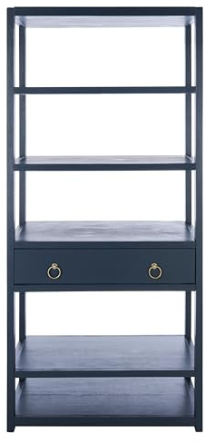 Safavieh Home Collection Johni Navy and Gold 5-Shelf Storage Etagere