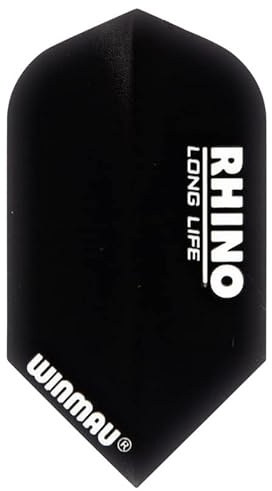 US Darts Winmau Rhino Black Slim Dart Flights - 3 Sets (9 Flights)